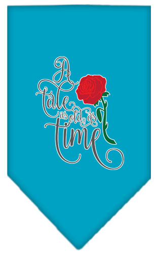 Timeless Tale Screen Print Bandana Turquoise Small